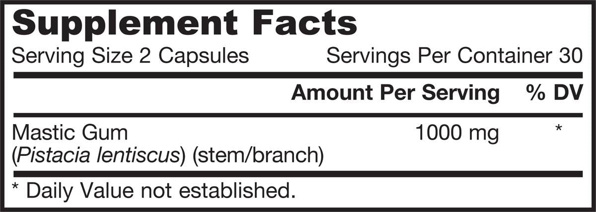 Mastic Gum 500 mg - 60 capsules - Nutra Best Europe