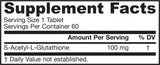 S-Acetyl L-Glutathione 100 mg - 60 Tablets - Nutra Best Europe