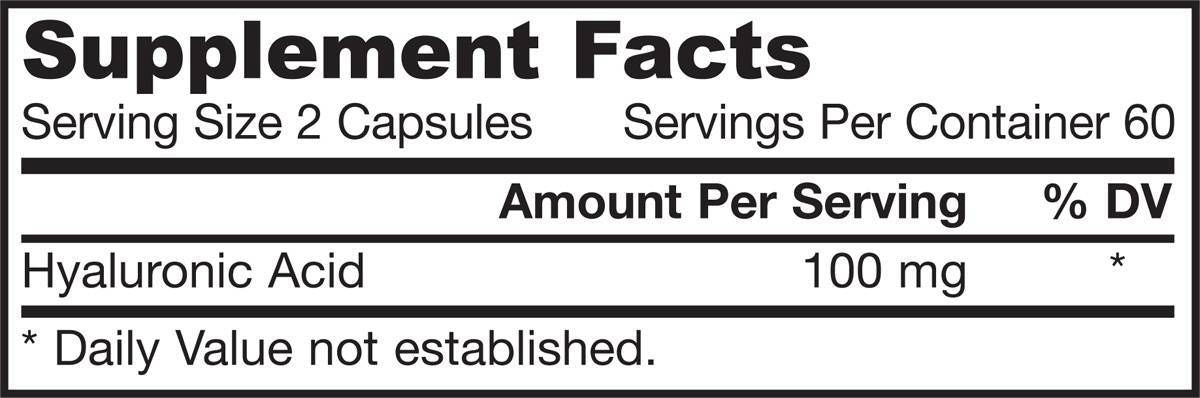 Hyaluronic Acid 50 mg - 60 capsules - Nutra Best Europe