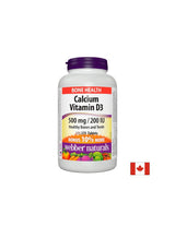 Калций 500 mg + Витамин D3 200 IU - За здрави кости и зъби, 275 таблетки - Nutra Best Europe