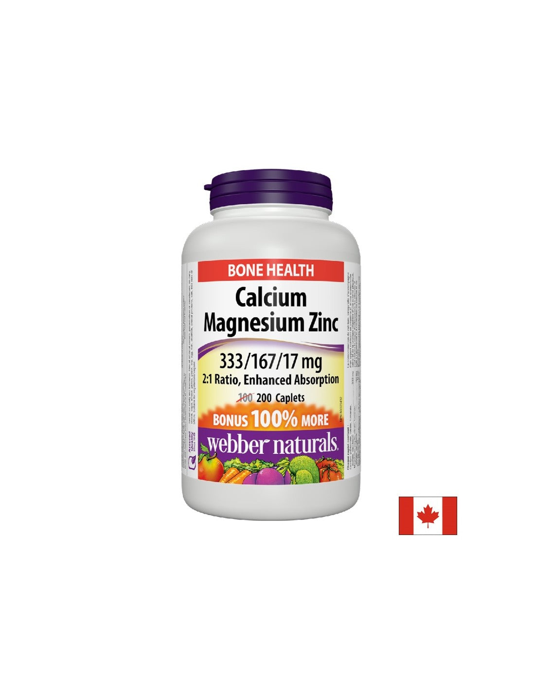Calcium, Magnesium, Zinc/ Calcium, Magnesium and Zinc x 200 caplets - Nutra Best Europe