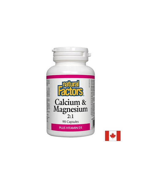 Calcium & Magnesium with Vitamin D3 376 mg - 90 capsules - Nutra Best Europe