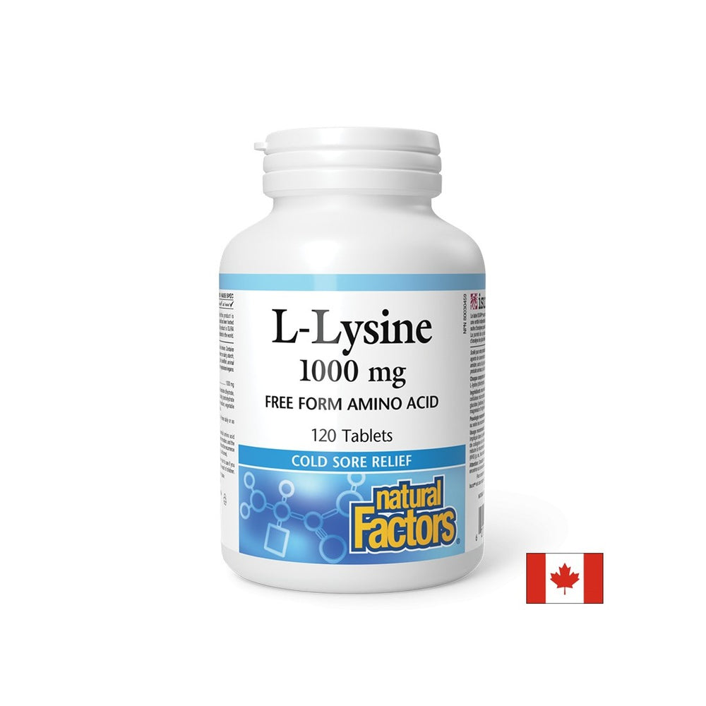 Herpes Simplex, Osteoporosis and Heart Health - L-Lysine, 1000 mg x 120 tablets - Nutra Best Europe