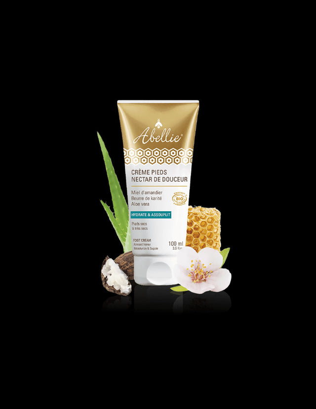 Moisturizing foot and heel cream with almond tree honey, shea butter, aloe vera, 100 ml - Nutra Best Europe