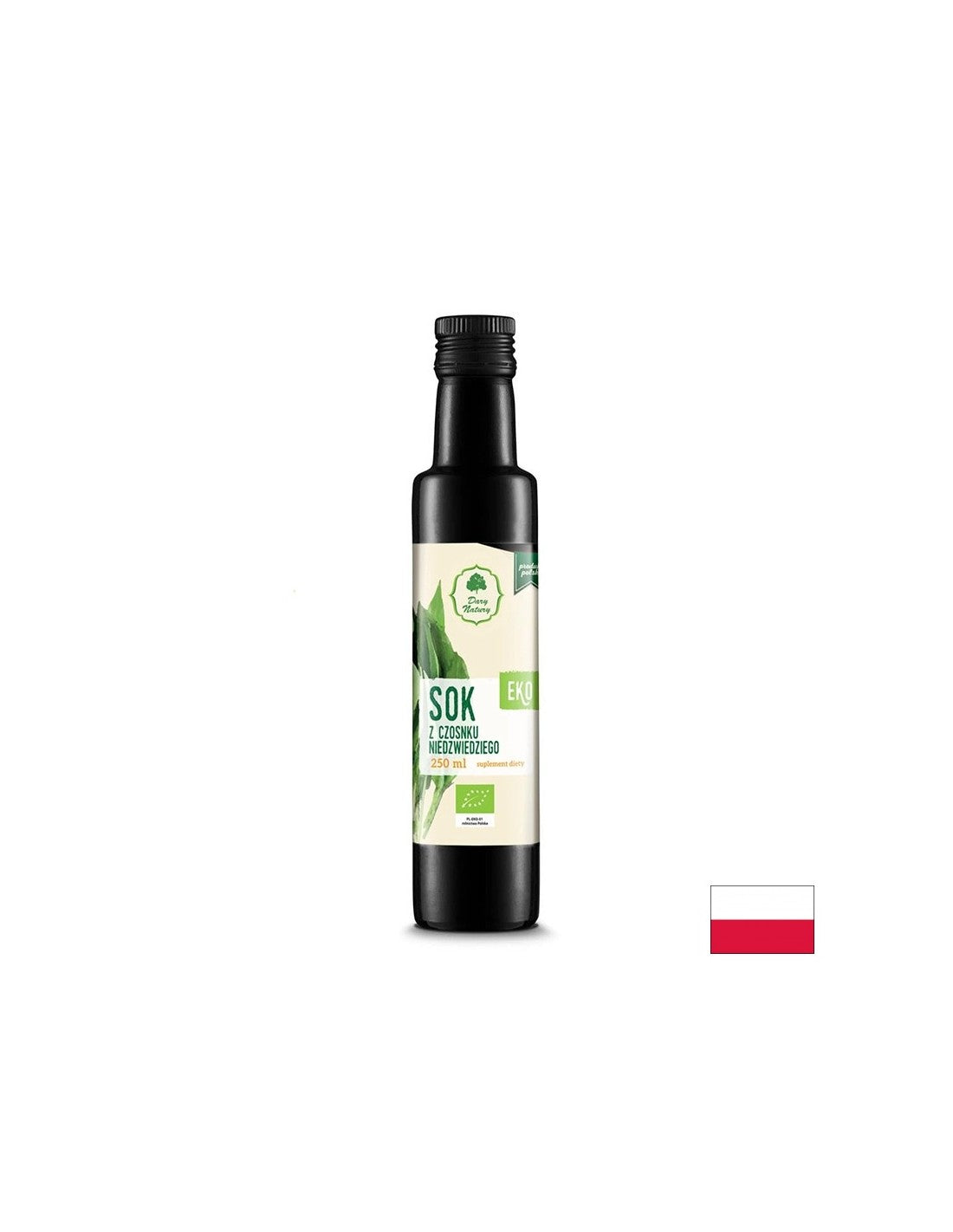 Organic wild garlic juice for adding to drinks and meals - Cardiovascular health, 250 ml, 16 doses - Nutra Best Europe