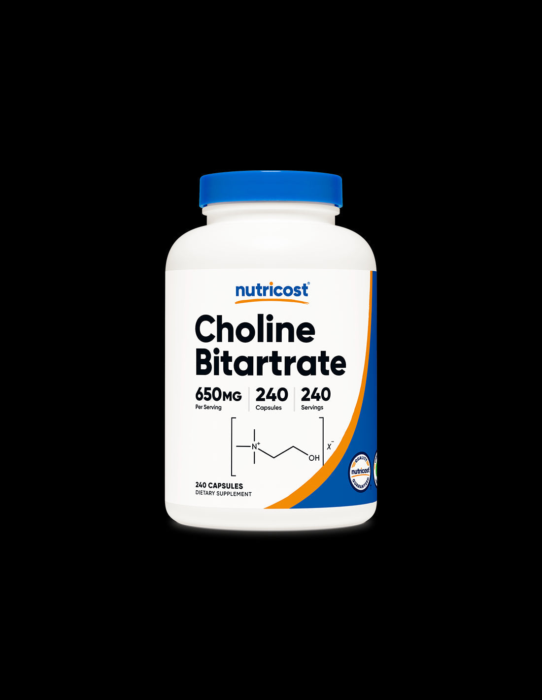 Brain Function - Choline Bitartrate (Vitamin B4), 240 Nutricost Capsules - Nutra Best Europe