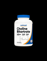 Brain Function - Choline Bitartrate (Vitamin B4), 240 Nutricost Capsules - Nutra Best Europe