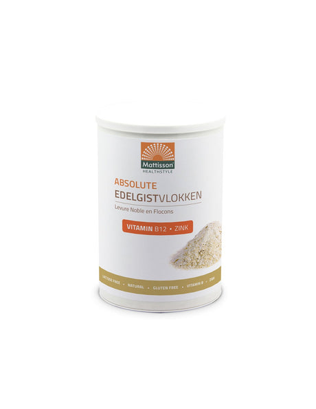 Nutritional yeast + Vitamin B12 + Zinc, 200 g Mattisson Healthstyle - Nutra Best Europe