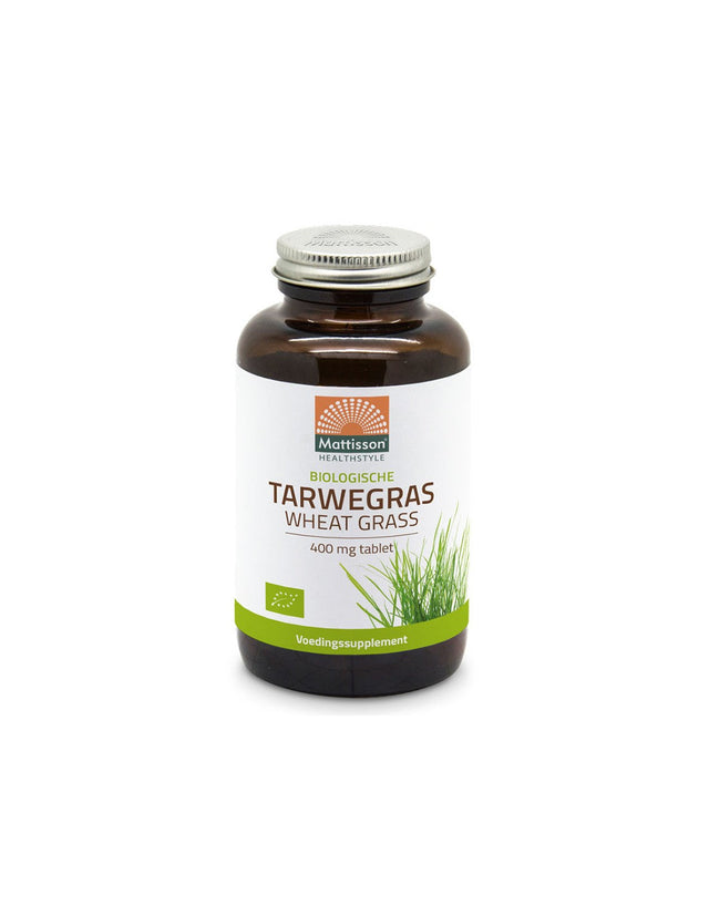 Organic wheatgrass - source of chlorophyll - Detoxification and energy boost, 350 tablets - Nutra Best Europe