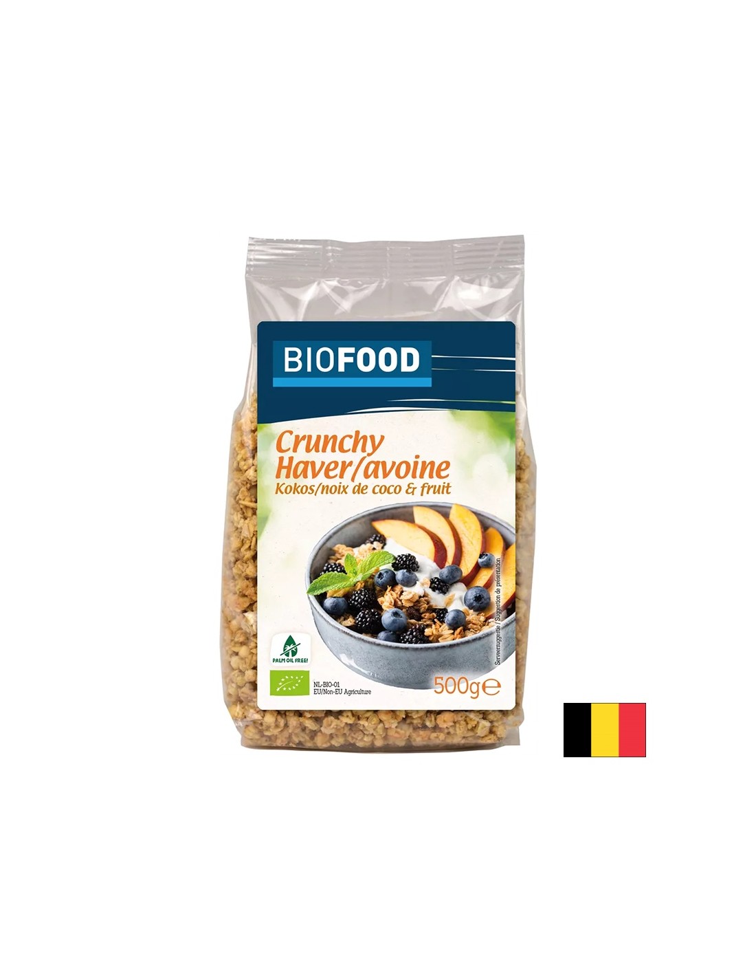 Crunchy oatmeal with coconut and fruits BIO, 500 g - Nutra Best Europe