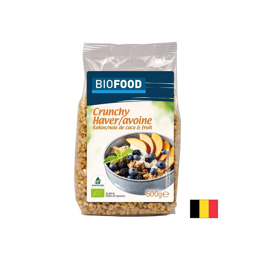 Crunchy oatmeal with coconut and fruits BIO, 500 g - Nutra Best Europe
