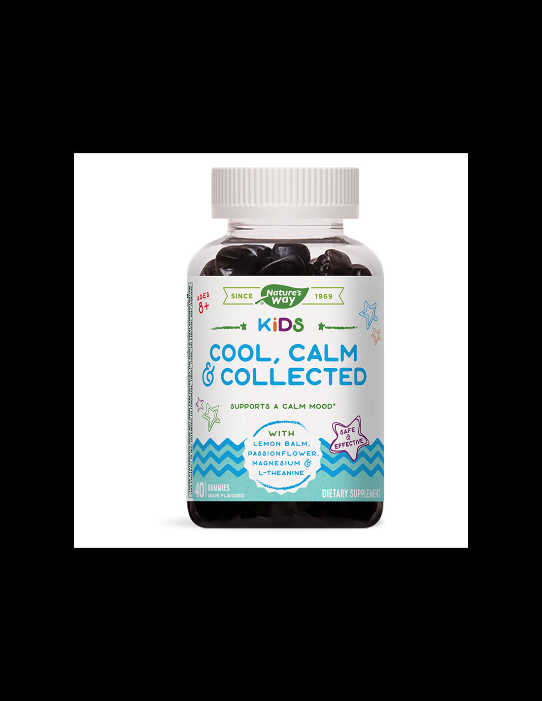 Kids Cool, Calm & Collected /With lemon balm, passionflower, magnesium, L-theanine/, 40 Nature's Way gel tablets - Nutra Best Europe