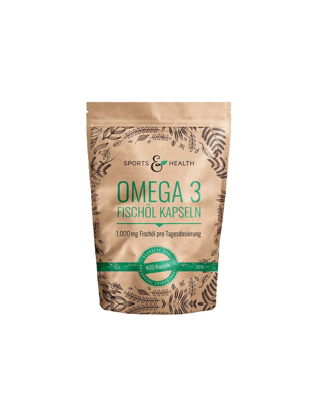 Cognitive and Cardiac Function - Omega-3, 350 mg (EPA 180 mg / DHA 120 mg) x 400 Softgel Capsules - Nutra Best Europe