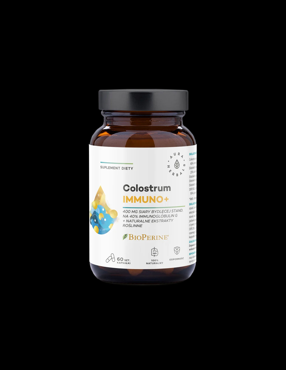 Colostrum Immuno + BioPerin, 60 capsules - Nutra Best Europe