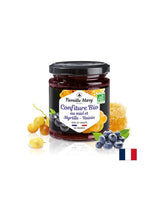 Jam from organic honey, blueberries and grapes, 220 g - Nutra Best Europe