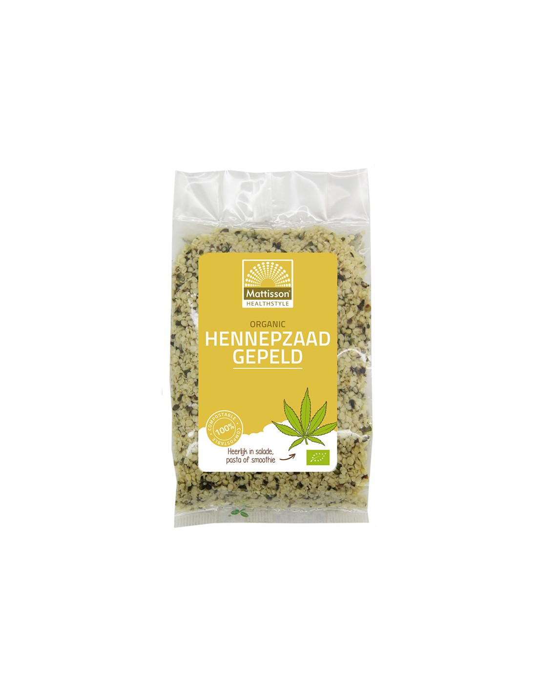 Hemp seed (peeled) Organic, 250 g Mattisson Healthstyle - Nutra Best Europe