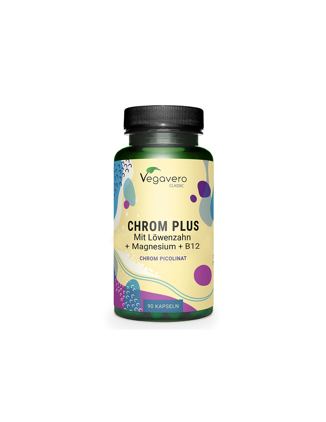 Diabetes control - Chromium + Dandelion, Magnesium and Vitamin B12, 90 capsules - Nutra Best Europe