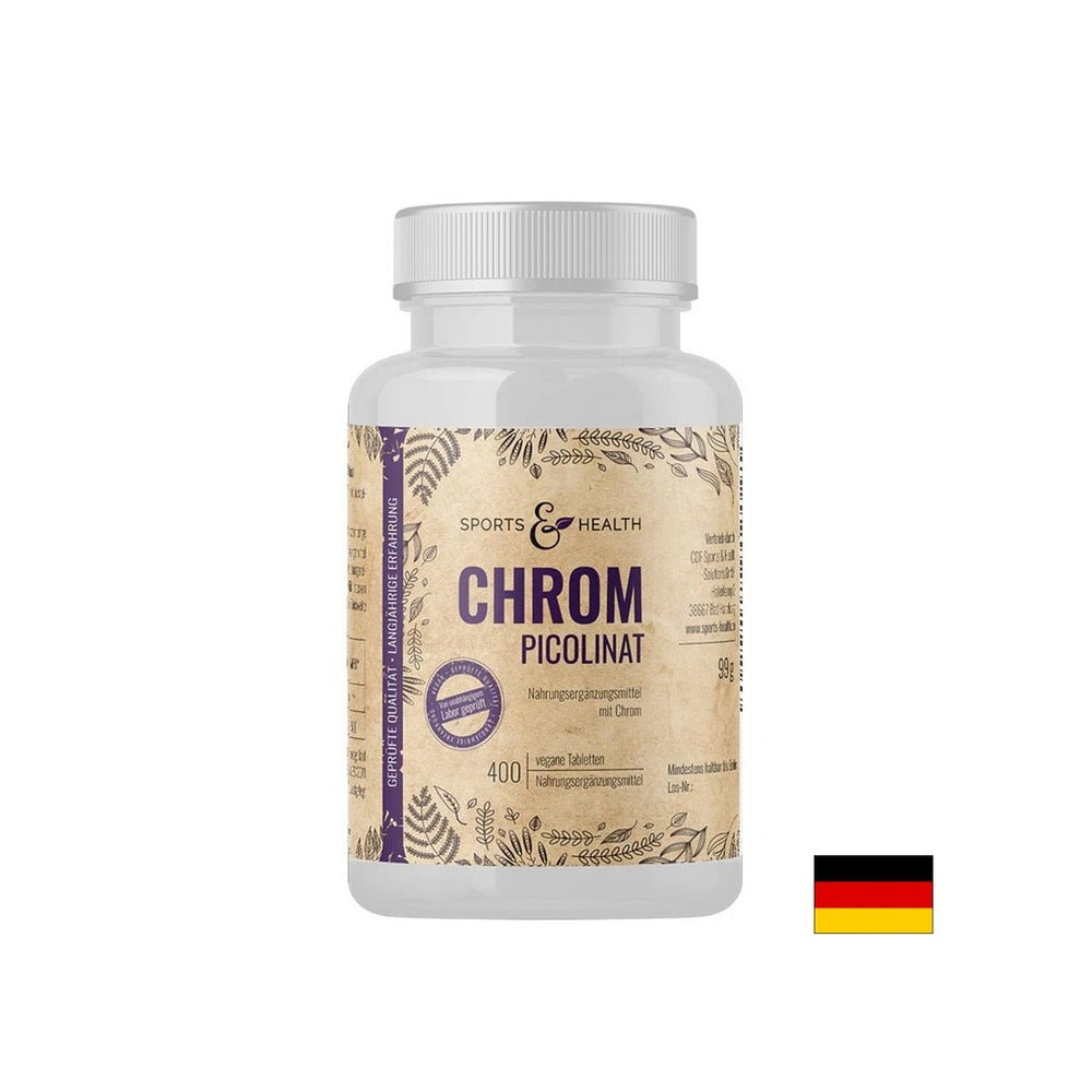 Weight and blood sugar control - Chromium (picolinate), 200 µg x 400 tablets - Nutra Best Europe