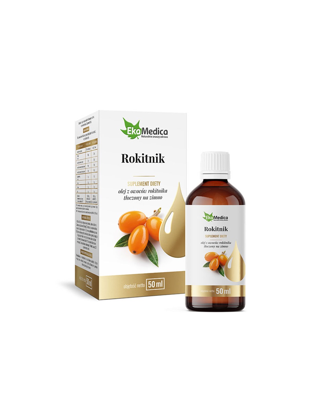 Hair and skin - Sea buckthorn oil (sea buckthorn), 50 ml - Nutra Best Europe