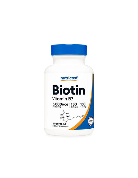 Hair, skin and nails - Biotin, 5000 µg x 150 softgel capsules - Nutra Best Europe