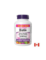 Hair, Skin and Nails - Biotin Extra Strength 10000 µg, 120 V Capsules - Nutra Best Europe