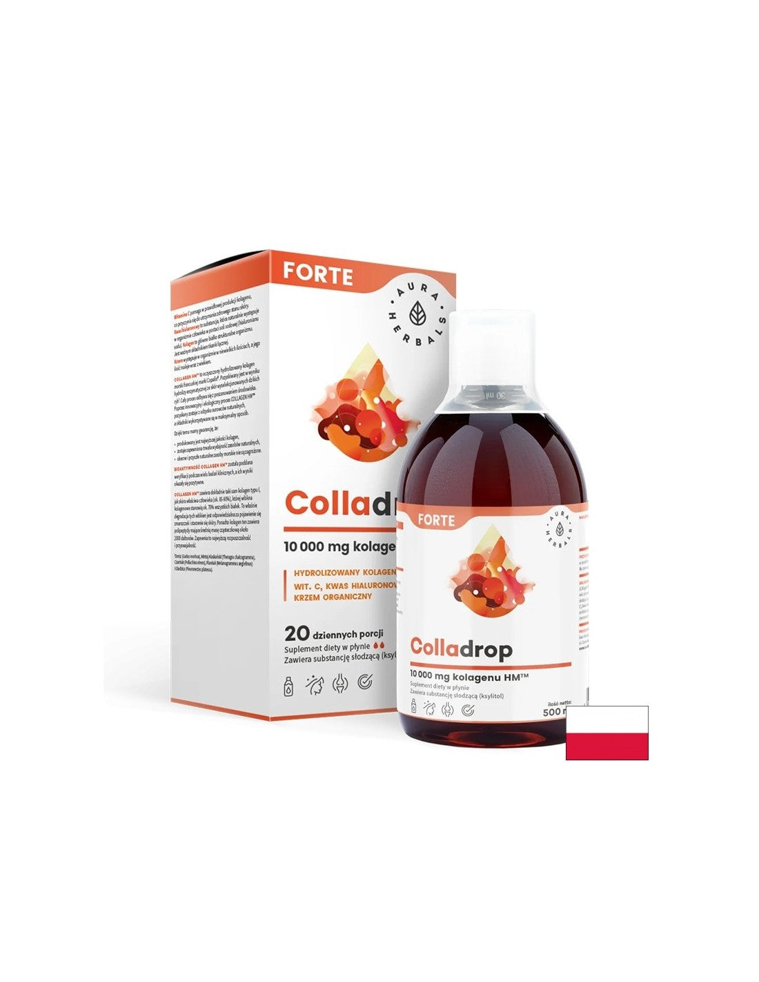 Hair, skin and nails - Collagen Forte HM™ (with hyaluronic acid, vitamin C and silicon), 500 ml - Nutra Best Europe