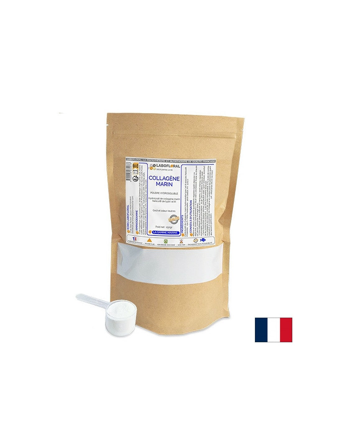 Hair, skin and healthy joints - Hydrolyzed marine collagen Naticol® (type I, III), 250 g powder - Nutra Best Europe