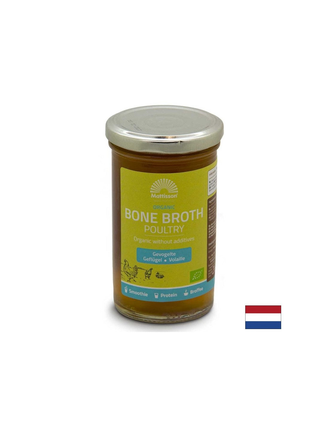 Poultry bone broth Bio, 240 ml Mattisson Healthstyle - Nutra Best Europe