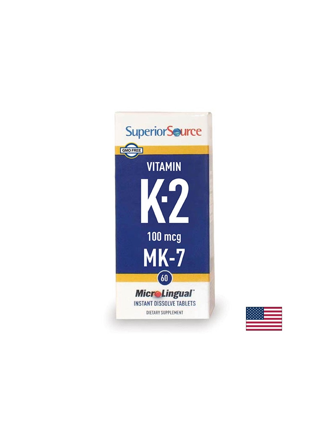 Bones and cardiovascular system - Vitamin K2 (MK-7), 100 µg x 60 sublingual tablets - Nutra Best Europe