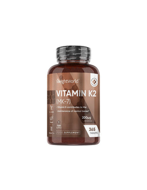 Bones and cardiovascular system - Vitamin K2 (MK-7), 200 µg x 365 tablets - Nutra Best Europe