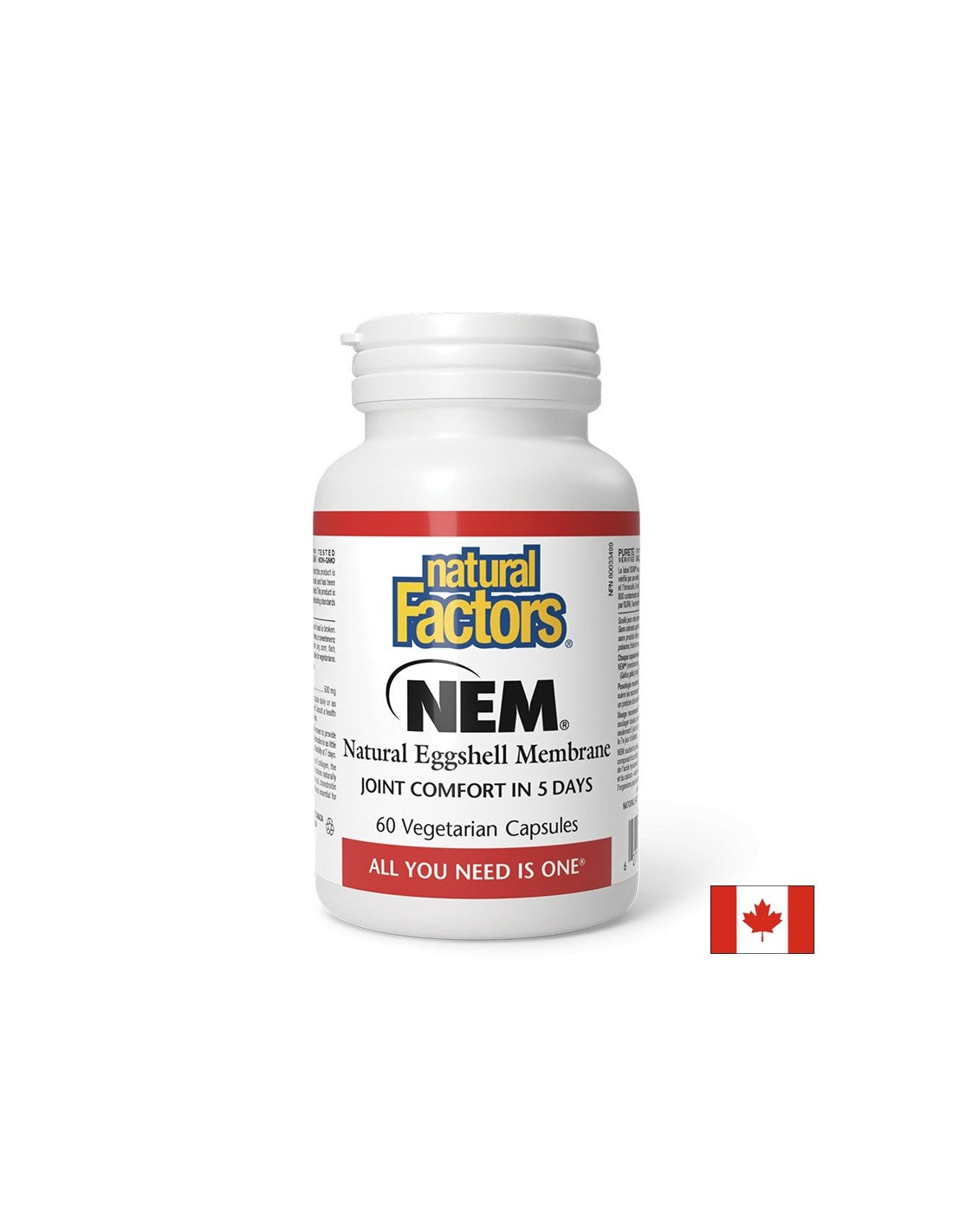 Bones and Joints - NEM Natural Egg Membrane, 500 mg x 60 V capsules - Nutra Best Europe