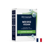 Bone system and circulation - Vitamin B12 + iron, calcium, vitamin C and D3 (vegan formula), 60 tablets - Nutra Best Europe