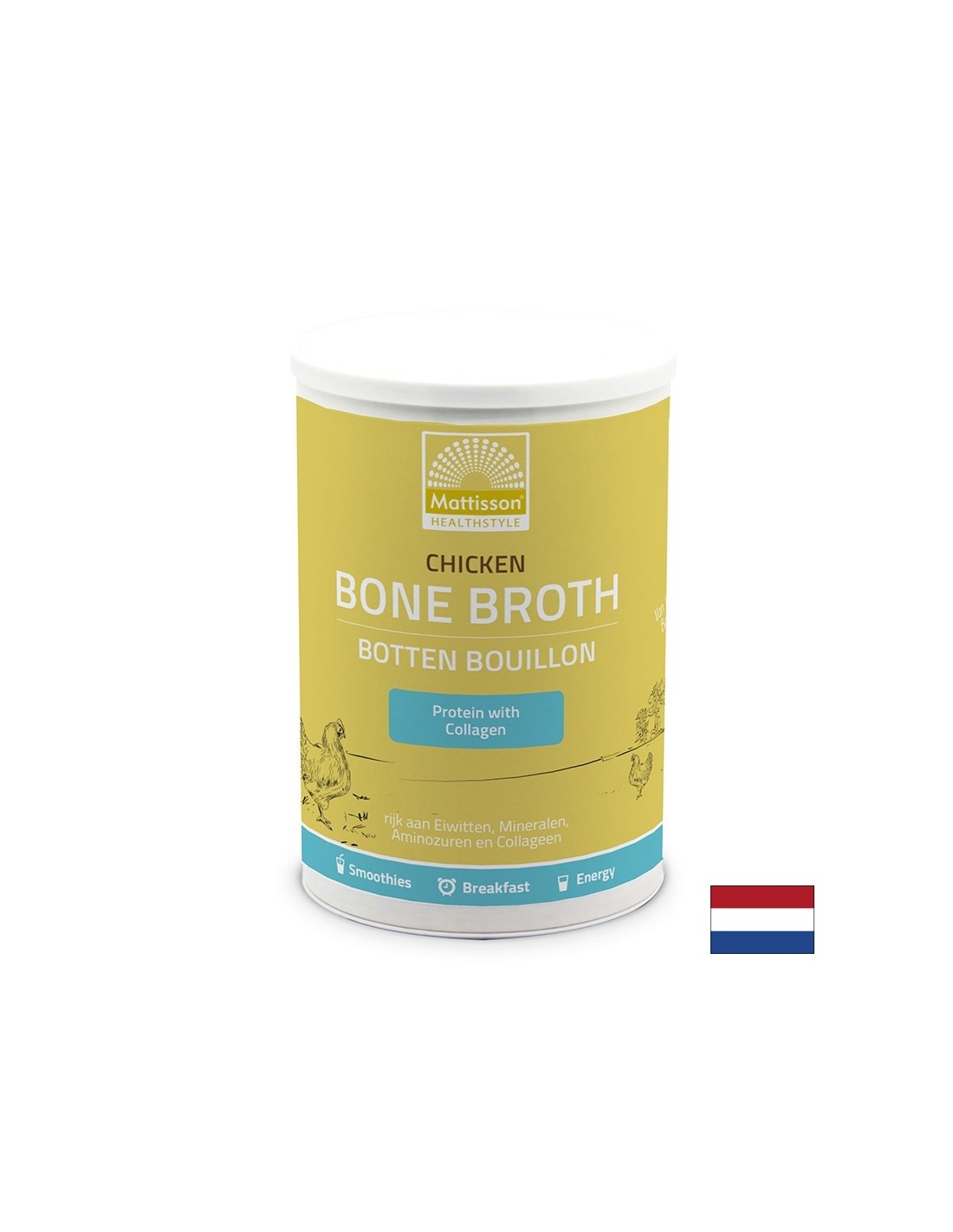 Beautiful skin and healthy joints - Chicken bone broth, 400 g powder - Nutra Best Europe