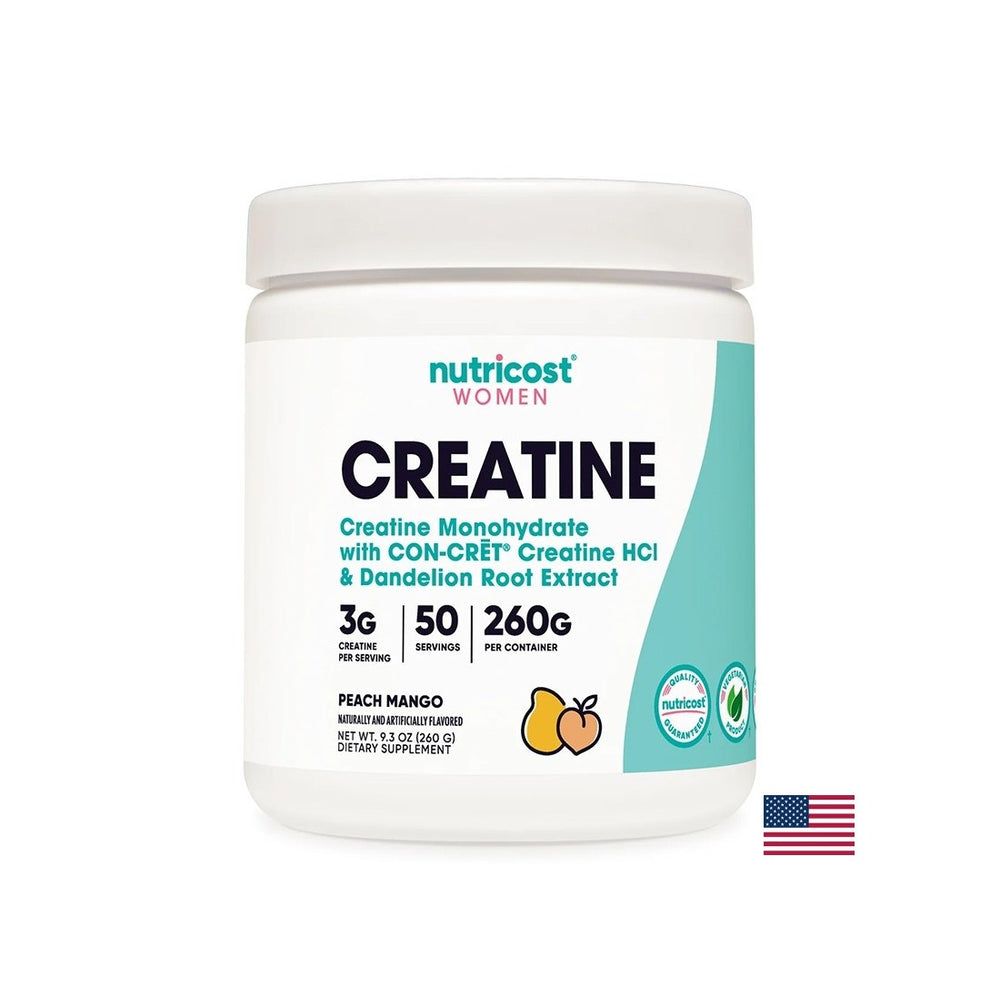 Creatine (women's formula with folic acid, dandelion, bearberry and cranberry), 260 g powder, mango flavoured - Nutra Best Europe