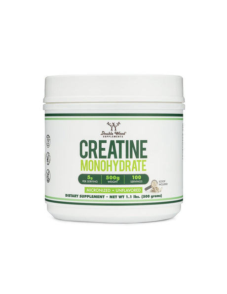 Creatine Monohydrate (micronized, unflavored), 500 g powder x 100 daily doses Double Wood - Nutra Best Europe