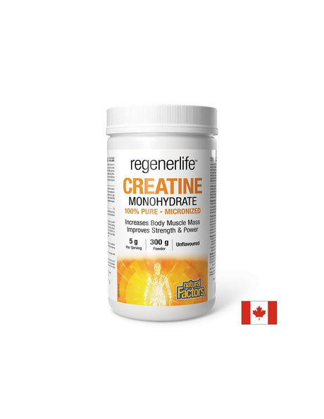 Creatine Monohydrate (Micronized) Regenerlife™ - Strength, Endurance and Muscle Performance, 5000 mg x 300 g powder - Nutra Best Europe