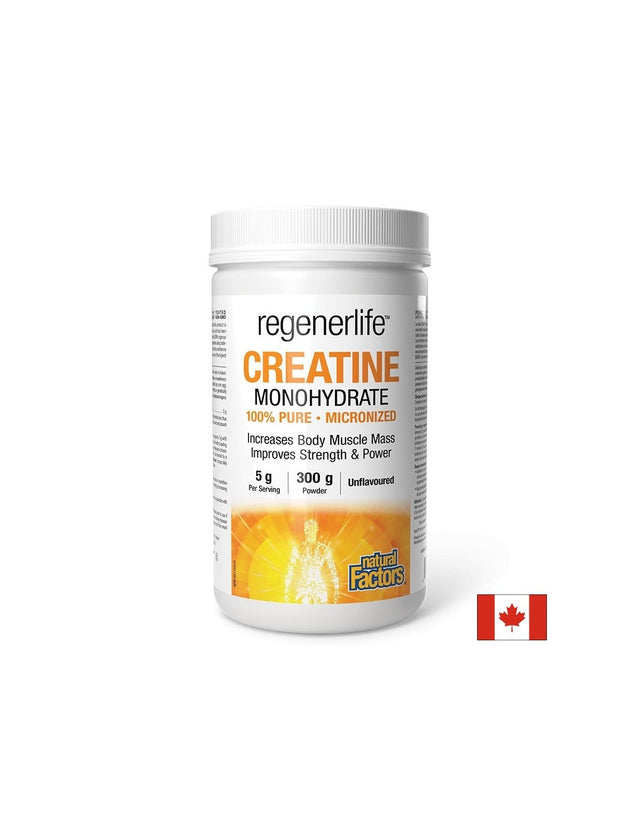 Creatine Monohydrate (Micronized) Regenerlife™ - Strength, Endurance and Muscle Performance, 5000 mg x 300 g powder - Nutra Best Europe