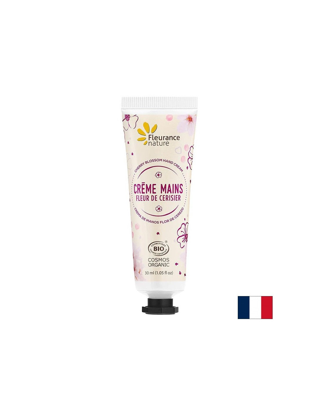 Hand cream with cherry blossom extract, Shea butter and Aloe Vera, 30 ml Fleurance Nature - Nutra Best Europe