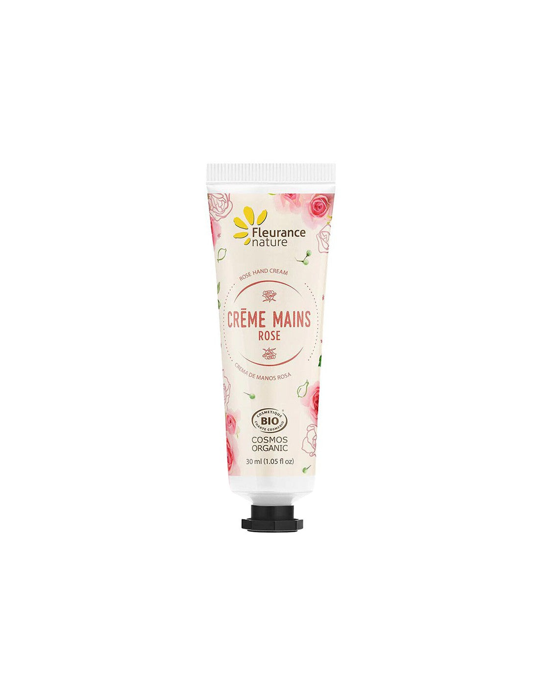 Hand cream with Damascena rose floral water, Shea butter and Aloe Vera, 30 ml Fleurance Nature - Nutra Best Europe