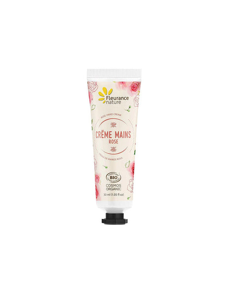 Hand cream with Damascena rose floral water, Shea butter and Aloe Vera, 30 ml Fleurance Nature - Nutra Best Europe
