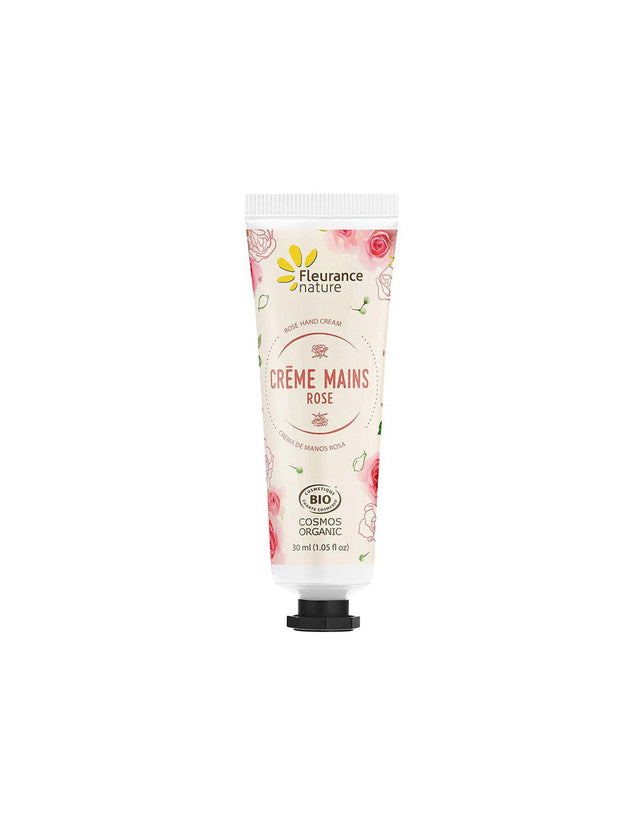 Hand cream with Damascena rose floral water, Shea butter and Aloe Vera, 30 ml Fleurance Nature - Nutra Best Europe