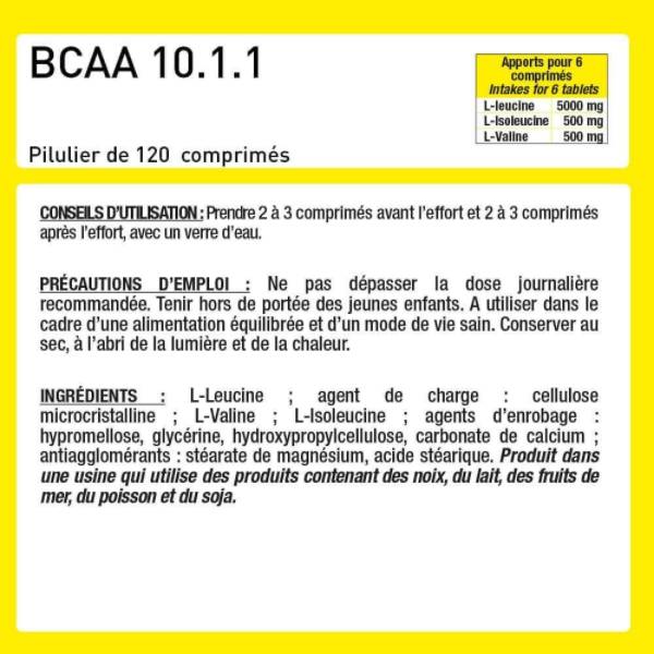 BCAA 10.1.1 - 120 Tablets - Nutra Best Europe