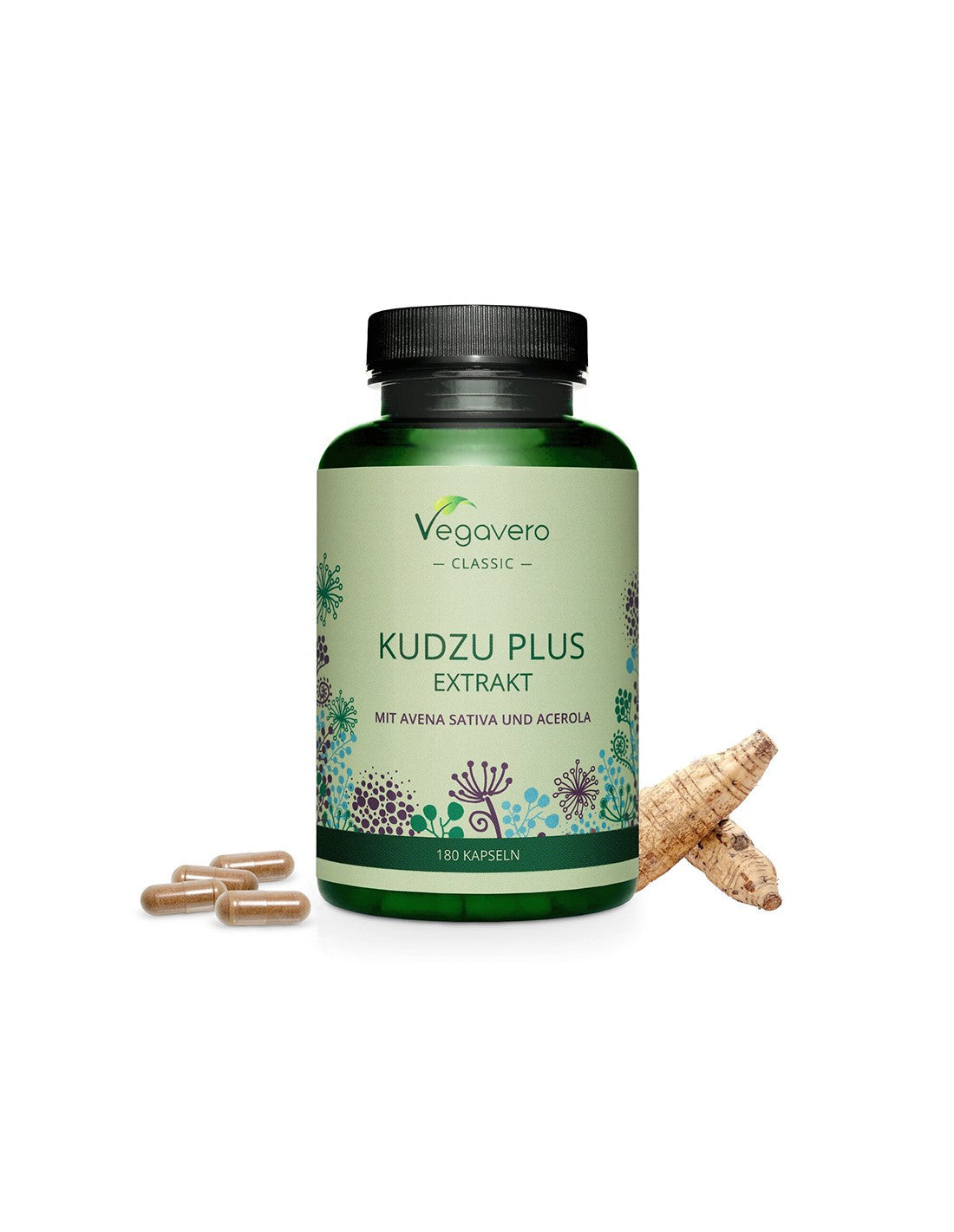 Kudzu Plus Extrakt - Kudzu plus Oats and Acerola, 180 capsules - Nutra Best Europe