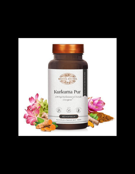 Turmeric - Digestion, Liver and Gallbladder - Kurkuma Pur, 60 Capsules Bärbel Drexel - Nutra Best Europe