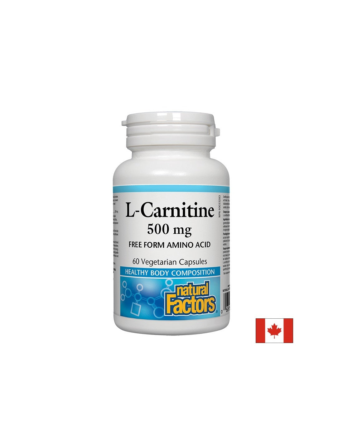 L-Carnitine 500 mg - 60 capsules - Nutra Best Europe