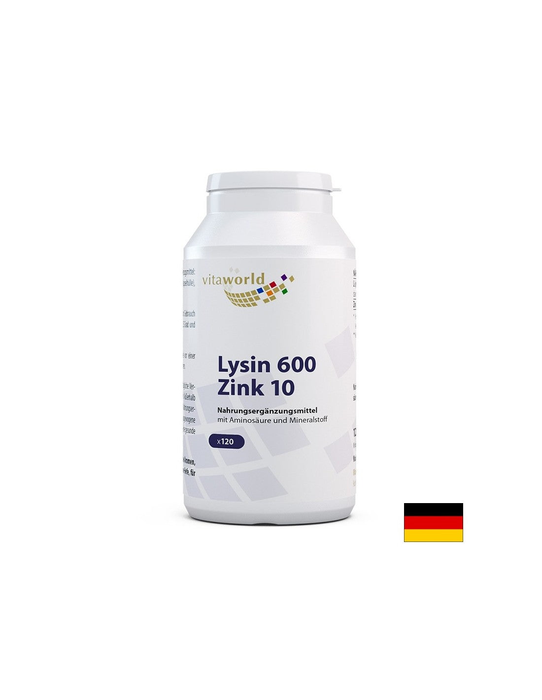 L-Lysine + Zinc - Increases immunity, 120 capsules - Nutra Best Europe