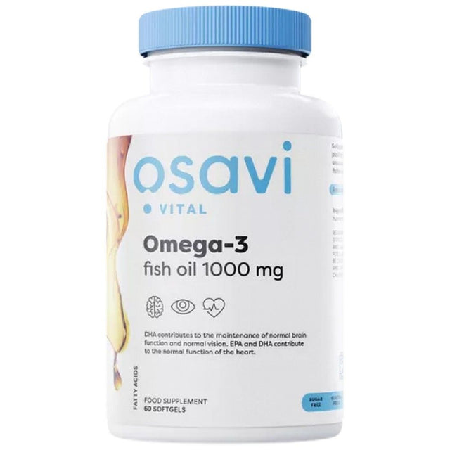 Omega 3 Fish Oil 1000mg | Molecularly Distilled - 60 Gel capsules - Nutra Best Europe