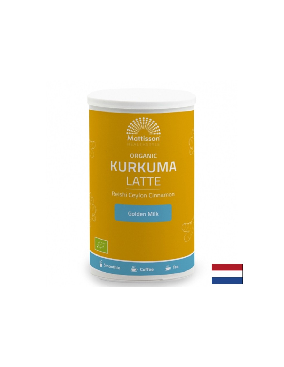 Latte Turmeric with Reishi and Ceylon Cinnamon Bio, 160 g - Nutra Best Europe