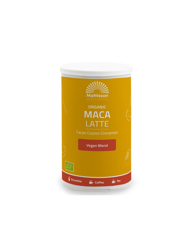 Latte with Cocoa, Maca, Lucuma and Ceylon Cinnamon ORGANIC, 160 g, powder - Nutra Best Europe