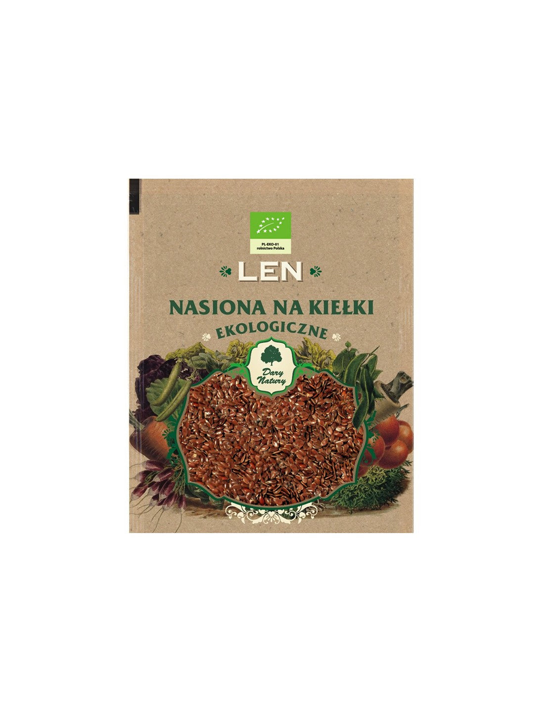 Flax - seeds for sprouts Bio, 30 g Dary Natury - Nutra Best Europe